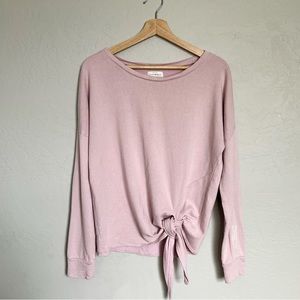 Lucky Brand Pink Tied Lightweight Sweatshirt